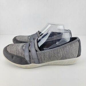 Skechers Womens Size 10 Newbury St Stars Aligned Gray Slip On Sneakers 27104